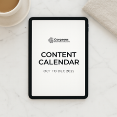 Spring/Summer Content Calendar (Oct–Dec 2025)