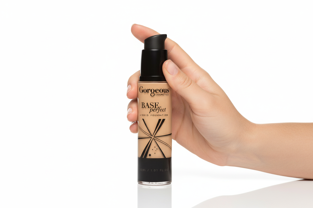 Change the bottle to be the same as our Product in Shopify, Base Perfect foundation